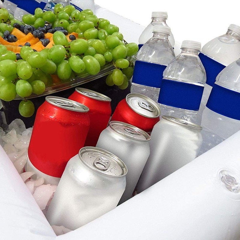 DBlosp Inflatable Serving Bars Ice Buffet Salad Serving Trays Food Drink Holder Cooler Containers Indoor Outdoor BBQ Picnic Pool Party Supplies Cooler Drain Plugï¼ŒIce Tray Food Drink Containers for Summer Par - Image 3